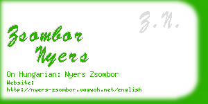 zsombor nyers business card